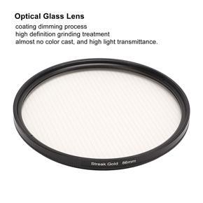 Gold Streak Filter Lens, Anamorphic Effect Filter Lens High Definition for Movies TV