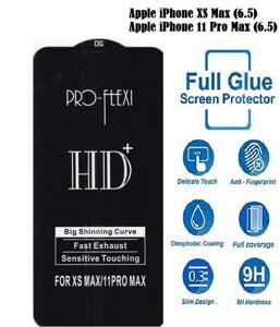 Apple iPhone 11 Pro Max (6.5) OG Type Tempered Glass Screen Protector (Beeter than 5D/6D/9D/11D) Full Glue (Edge To Edge)-Black