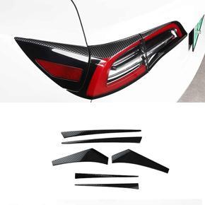 Rear Tail Light Taillight Eyebrow Cover Trim Sticker Stainless Steel Car Accessories for Tesla Model 3 2017-2019