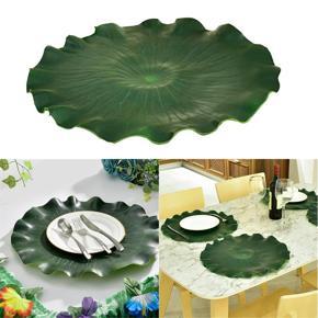 Artificial Lotus Leaf Kitchen Placemat Mat Bowl Anti-Slip Pad Props Table Decor