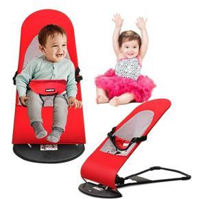 Baby Bouncer Chair Foldable Soft Seat Safety Automatic Rocking Feel Merriment & Fun - Baby Bouncer