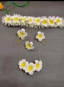 Artificial khatgolap flower jewellery set