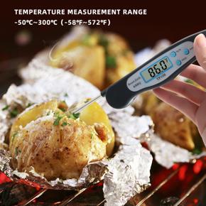 YIERYI Foldable Food Thermometer, -50-300 Degree Celsius Digital Cooking Thermometers, Meat Thermometer, for Kitchen Picnic BBQ