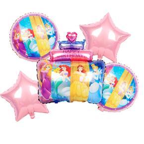 Authorized princess foil balloons for Girl birthday party decorations kids gifts Ariel happy birthday party supplies globos