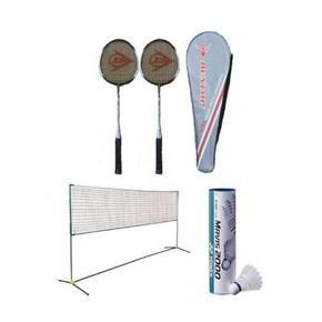 Pack of 9 - Badminton Set - Multicolour pair of racket 6 shuttle with net included