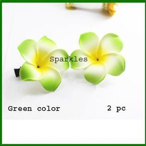 KATHGOLAP hair clip for girls Green color - 2 pc