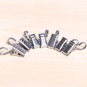 10Pcs Metal Shower Curtain Clips Bathroom Drape Hook Hanger Clamps Accessories