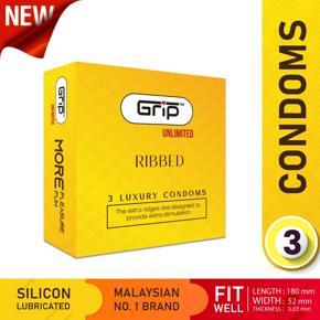 Grip Unlimited Ribbed condom for Men