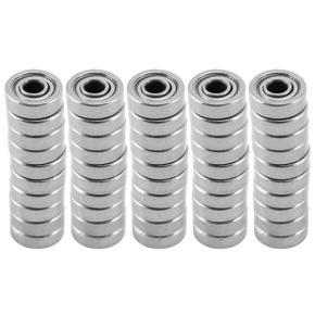 XHHDQES 50Pcs Miniature Sealed Metal Shielded Metric Radial Ball Bearing Model: 604 ZZ 4X12X4MM