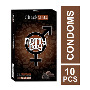 NottyBoy CheckMate Chocolate Flavoured Condoms - 10Pcs Pack