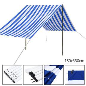 330x180cm Beach Canopy Tent UV Sun Shade Shelter Outdoor Camping Picnic Pad -