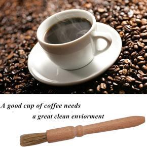 Coffee Grinder Cleaning Brush,Wood & Nylon with Spoon for Bean Grain