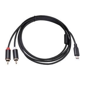 USB C to RCA Audio Cable Type-C to 2 RCA Cable 2RCA Jack Type C RCA Audio Cord for Phone Speaker Home Theater TV, 2M