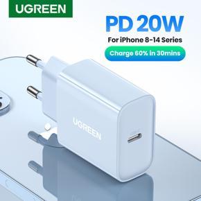 UGREEN 20W PD Charger for iPhone 14 pro Max 13 12 Fast USB C C Charger for iPad Xiaomi Huawei Mobile Phone Charger