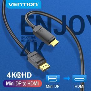 Vention Display Port to HDMI 4K 60Hz DP to HDMI Cable for PC Laptop HDTV  Projector Video Audio Cable DisplayPort to HDMI