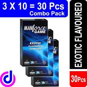 Manforce Game Exotic Flavour Condom 3x10 =30pcs ( Combo Pack )
