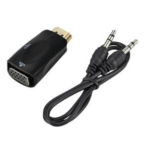 HDMI to VGA Converter Adapter, Gold-Plated Display Port Adapter with Audio Output