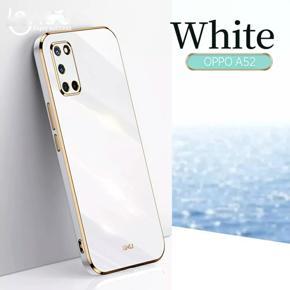 6D Plating Soft Case Lens Protector Square Frame Silicone Glossy case for Oppo A52