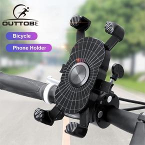 Outdoor Bike Motorcycle Phone Holder 360° Anti-Slip Universal Bicycle Motorbike Phone Stand Bicycle Mount Cycling Handlebar Mobile Bracket Anti-slip Anti-vibration Cell Phone Holder