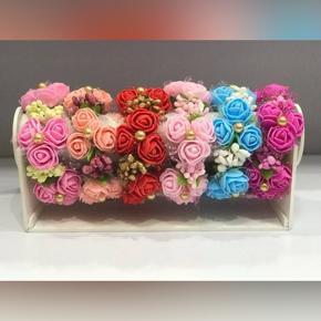 Exclusive Designer Artificial Flower Churi Bracelets For Woman 1pair