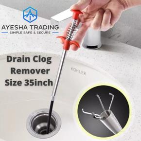 Drain clog remover , Drain snake cleaner stick Remover Cleaning Tools Spring Pipe Dredging Tools , Long Reach Hair Catcher Dredge Pipe Brush Kitchen Sink Cleaning