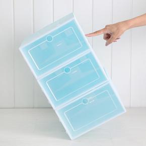 6-Piece Candy Color Shoe Box, Transparent Plastic Shoe Storage Pink