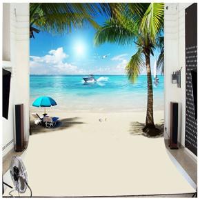 ARELENE 2pcs 3X5Ft Summer Seaside Beach Photography Background Vinyl Studio Backdrop Props
