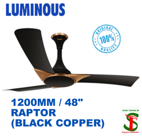 Luminous RAPTOR 1200MM / 48 INCH Ceiling Fan (Black Copper)