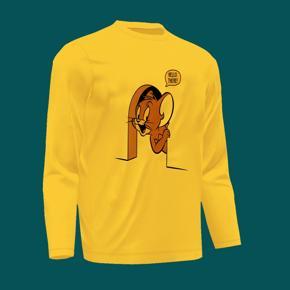 Hello jery Yellow long Sleeve T-Shirt