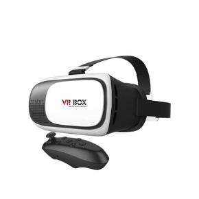 VR BOX 2.0 Virtual Reality 3D Glasses With Wireless Remote Controller for Smartphones - White and Black