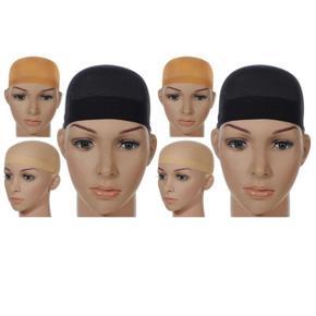 XHHDQES Deluxe Wig Cap Hair Net for Weave 4 Pieces Hair Wig Nets Stretch Mesh Wig Cap for Making Wigs Free Size(Skin Tone)