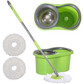 Stainless Steel Magic Spin Mop 360 Rotate (2 Mop Head)