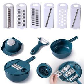 Multifunctional circular vegetable cutter grater to cut slicer vegetable cleaning basket kitchen food processor accessories