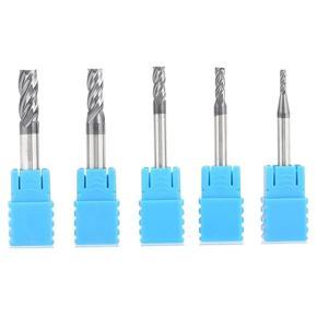 5Pcs Tungsten Carbide End Mill 4-Flute Milling CNC Rotary Burrs Set Cutter Tool End Mill Accessories