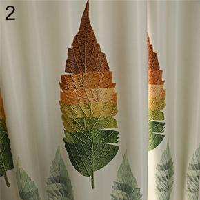 100x250cm Leaves Blackout Window Curtain Living Room Hotel Drape Bedroom Blinds