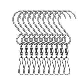 Swivel Clip Hanging Hooks Stainless Steel for Hanging Wind Spinners Wind Chimes Crystal Twisters Party Supply
