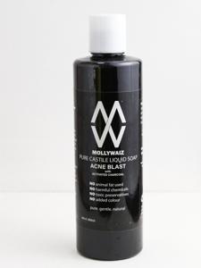 Mollywaiz Pure Castile Liquid Soap ACNE BLAST 300ML Charcoal Face Wash & Body Wash