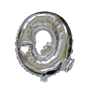 16 Inch Silver Alphabets Foil Balloons Letter A to Z