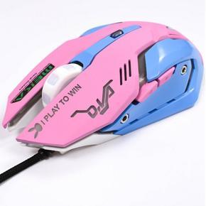 Computer Peripherals Computer Accessories Mouse Mute Eat Chicken Gaming Mouse - pink mute