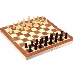 Wooden Board chess Game 3 in 1