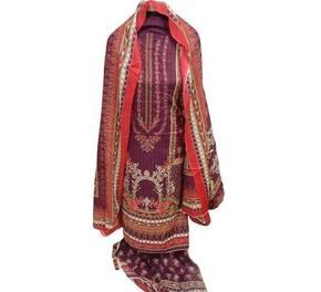 Indian Cotton Unstitched Dress Set - CSS 5Q