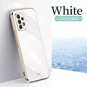 6D Plating Soft Case Lens Protector Square Frame Silicone Glossy case for Samsung Galaxy A53