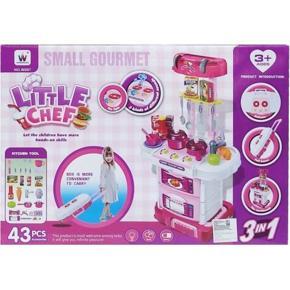 3in1Small Gourmet Little Chef Kitchen Set-Pink