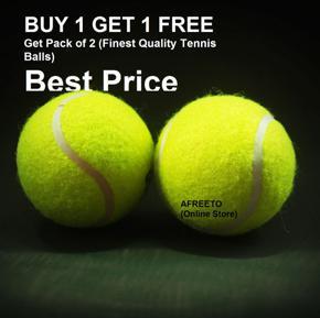 Tennis Ball Pack of 2 Durable Practice Ball for Cricket & tennis 72 MM