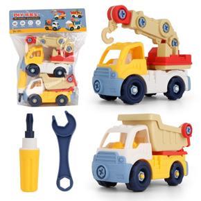 Children's Educational set Toy Disassembly Engineering Vehicle Screw plug-in vehicle Assembly Excavator Toys