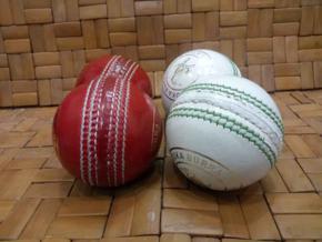 Pack of 2 Red Cricket Hard Balls Leather and Cork Match Ball