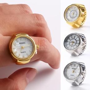 Watches for Women Men Ring Watch Round Dial Arabic Numerals Analog Quartz Ring Watches Ladies Finger Ring Watch Gift