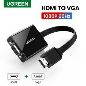 UGREEN Active HDMI to VGA Adapter with 3.5mm Audio Jack HDMI Male to VGA Female up to 1080P for PC Laptop Ultrabook Raspberry Pi Chromebook