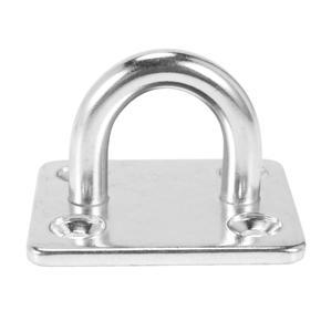 XHHDQES 8 Pcs Ceiling and Wall Hanging Hardware Accessory 304 Stainless Steel Eye Hook Plate Buckle for Yoga Hammock Swing Boat