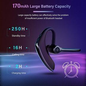 F910 Bluetooth Headset Wireless Earphone Noisc Cancelling Handsfree Earhook Wearing Business Driver Sport Headphone with Mic